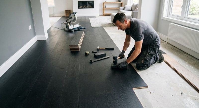 Dark Wood Floor Installation in Millsboro, DE