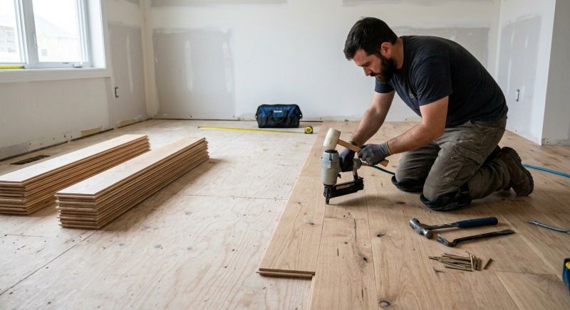 White Oak Floor Installation in Millsboro, DE